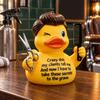 Resin Duck Statue Barber Figurine with Scissors and Comb, Yellow for Salon Decor, Handmade Hair Stylist Gift Creative Hairdresser Gift, Funny