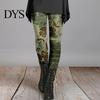 Ultra-soft Leggings Women Skinny Pants Autumn Winter Vintage Ethnic Style Flower Print Super Stretchy Fit Trousers Stretch Slim High Waist Ladies Long
