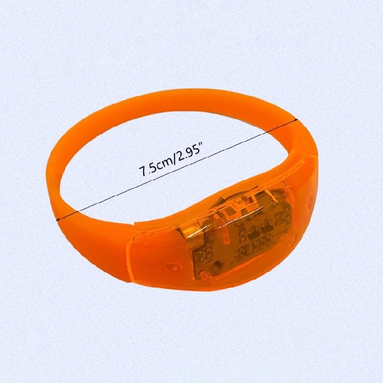 10pcs Voice Control LED Light Bracelets Glow in Dark Party Supplies for Concerts