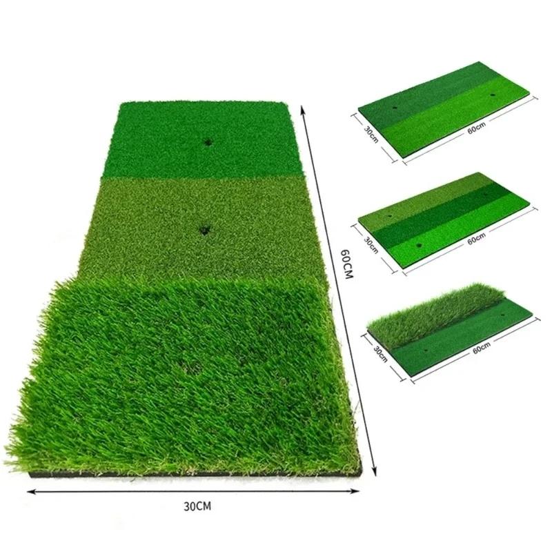 Golf Hitting Mat Indoor Outdoor Mini Practice Durable PP Grass Pad Backyard Exercise Golf Training Aids Accessories