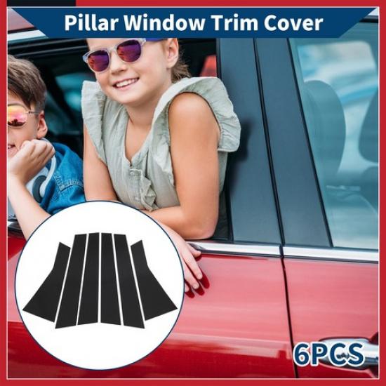 6 Pcs Door Pillar Window Trim for Jeep Cherokee 14- Black New
