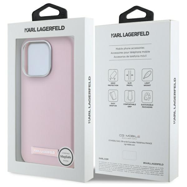 Karl Lagerfeld Klhmp15Xpgmsrpp Iphone 15 Pro Max 6.7 Różowy/Pink Hardcase Fw Metal Plate Magsafe