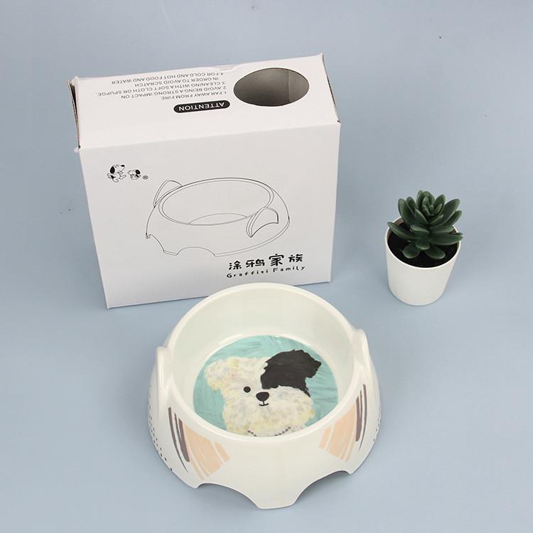 

Новая меламиновая миска для питомцев милой формы, универсальная для кошек и собак, противоударные принадлежности для питомцев