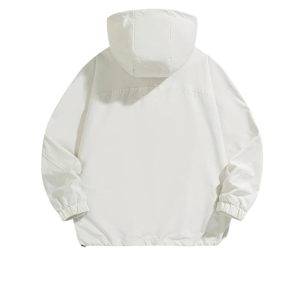 Men's Family Outdoor Leisure Sports, Hooded Ski-wear, American Loose Hooded Windbreaker Coat