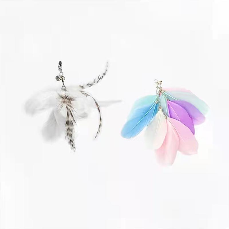 

Simulation Bird Interactive Funny Cat Stick Toy Furry Feather Bird With Bell Sucker Cat Stick Toy Kitten Playing Pet Accessories