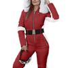 Women's Winter Outdoor Fashion One-Piece Ski Suit Sports Ski Set Zipper Hooded Ski Suit