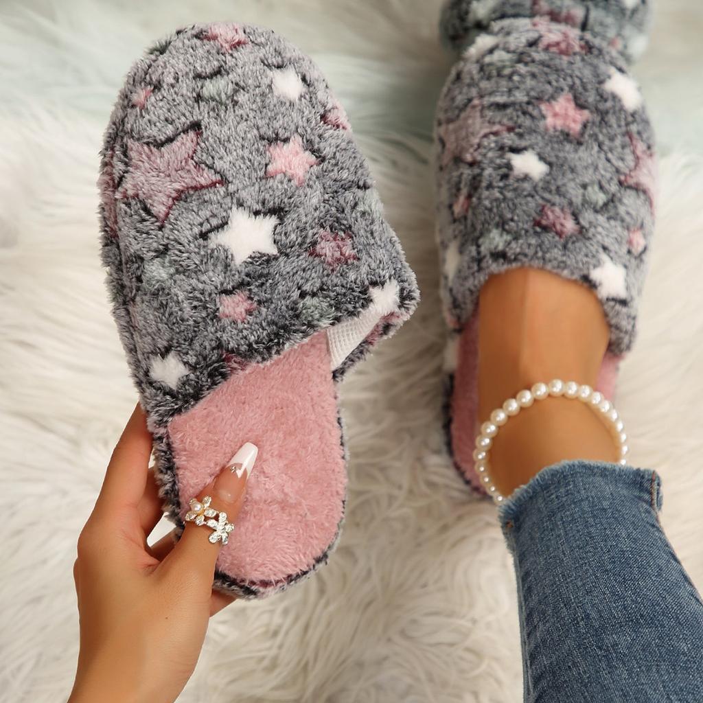 Women Slippers Winter Non-Slip Soft Warm House Slippers Plush Warm Flat Couples Shoes for Women Slides Women Zapatos De Mujer