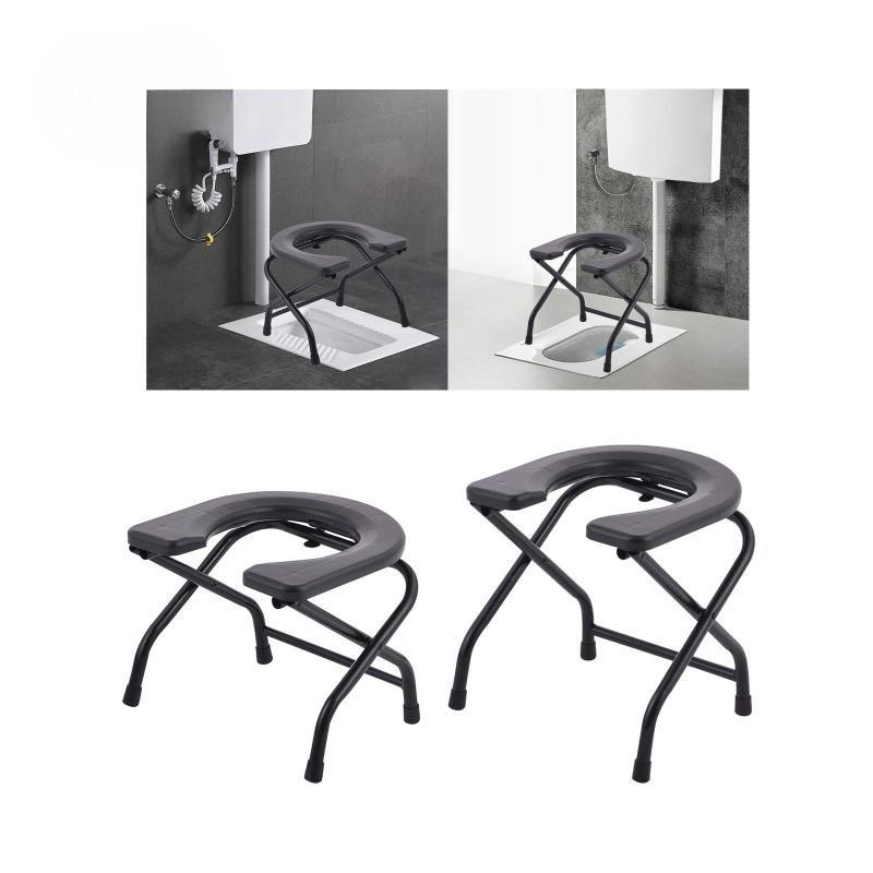 30cm/38cm Shower Chair Heavy Duty Stainless Steel Toilet Chair Seat Household Portable Elderly Toilet Seat
