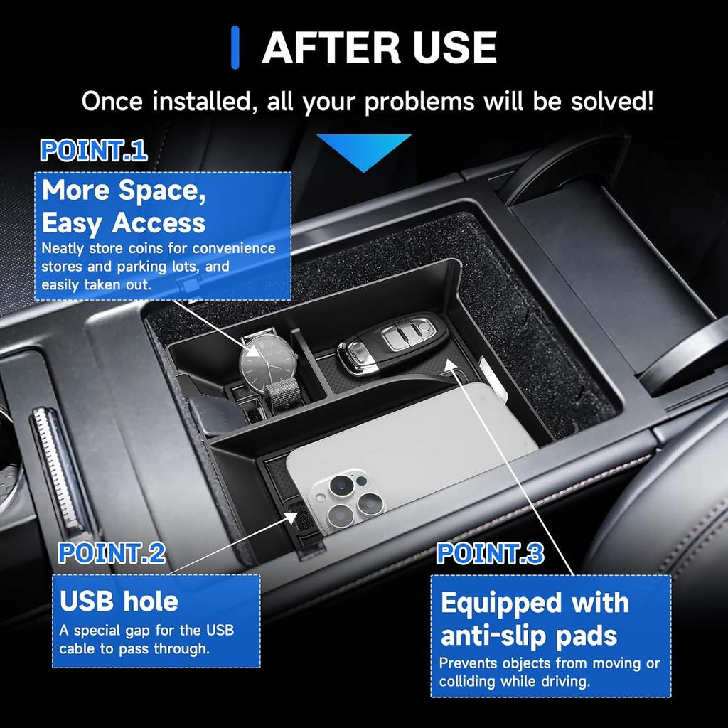 SXCY 2PCS Tray for 2024-2026 Lincoln Nautilus Center Console Organizer
