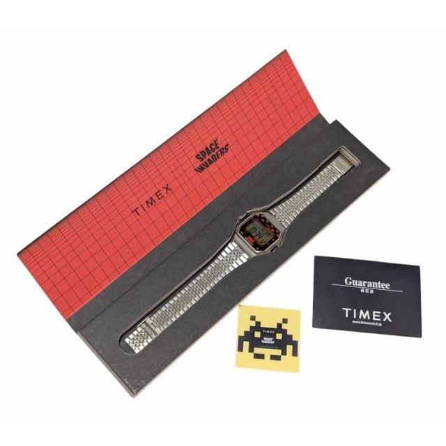 Used Like new Timex Watch Invader Digital Watch TW2V30000 Genuine Silver SPACE INVADERS TIMEX Limited Collaboration Model Men's Women's