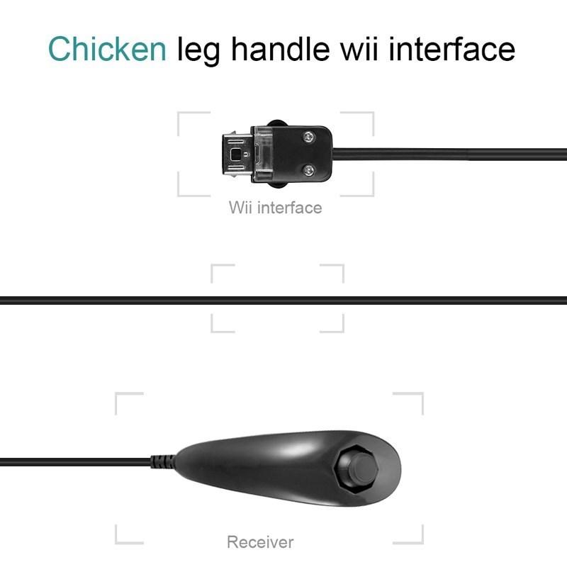 Wired Nunchuck for Nintendo Wii / Wii U Console Wireless Remote Controller Without Motion Plus Gamepad for Wii Accessories