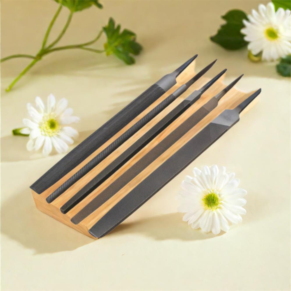 5Pcs 6 Inch Industrial Steel Files Set High Hardness Wear-resistant Woodworking Steel Rasp Flat/Round/Half Round/Triangle/Square