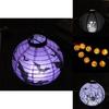 Premium Quality Led Paper Pumpkin Lantern With Spider And Bat For Halloween Party Decor