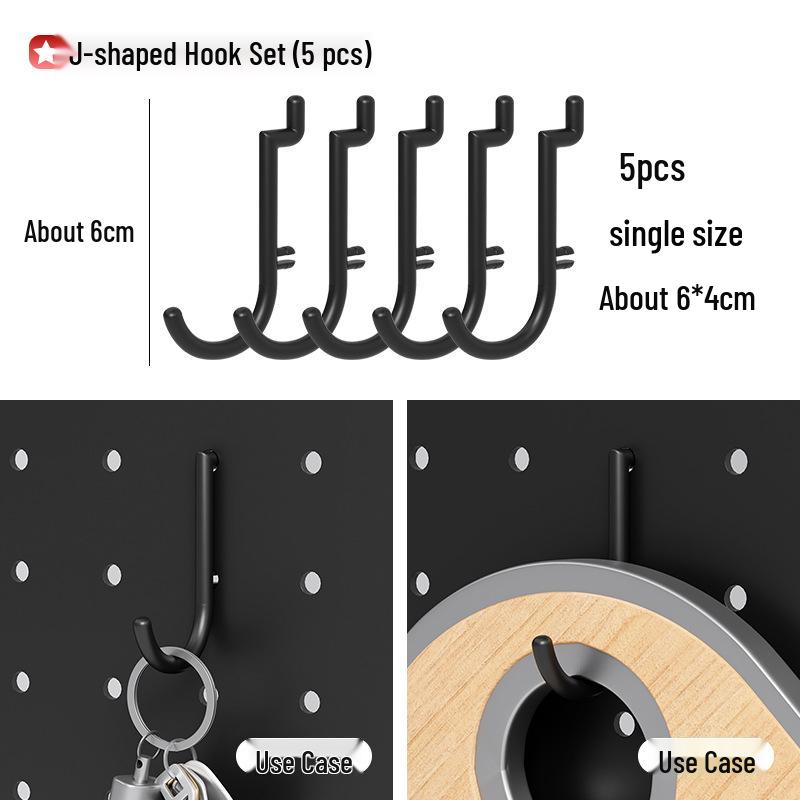 Pegboard Wall Organizer with Hooks - No-Drill Storage Rack for Entryway or Study Room.