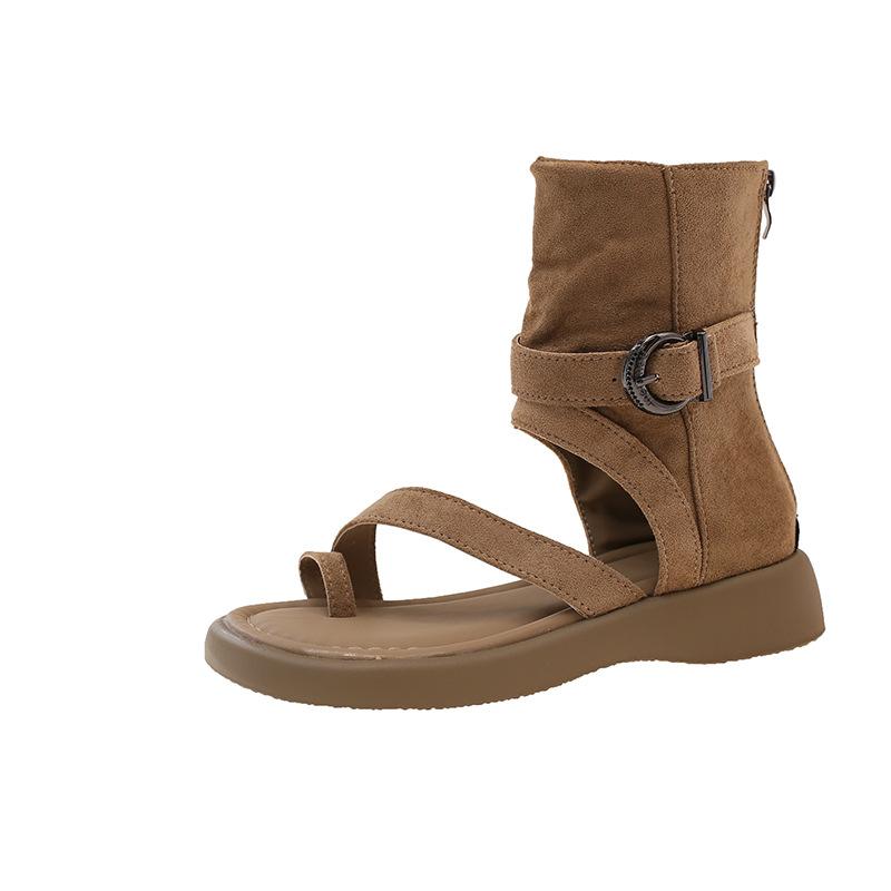 Small Thin Height-increasing Cool Boots for Women, Popular Thick-soled Foreign-style Sandals for Women In Spring and Autumn