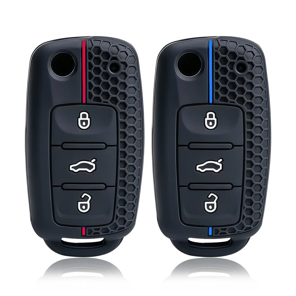 Keychain Protect For VW Passat Jetta Golf 6 7 Polo Caravelle For Skoda Octavia A5 Fabia Seat Arona Ateca Silicone Car Key Case