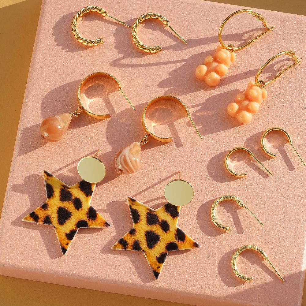 Set Orecchini Orecchini Semplici con Nappa Lunga Set Orecchini Moda Orecchini Cartoni Animati Adorabili Orecchini Bohemien da Donna Set Orecchini