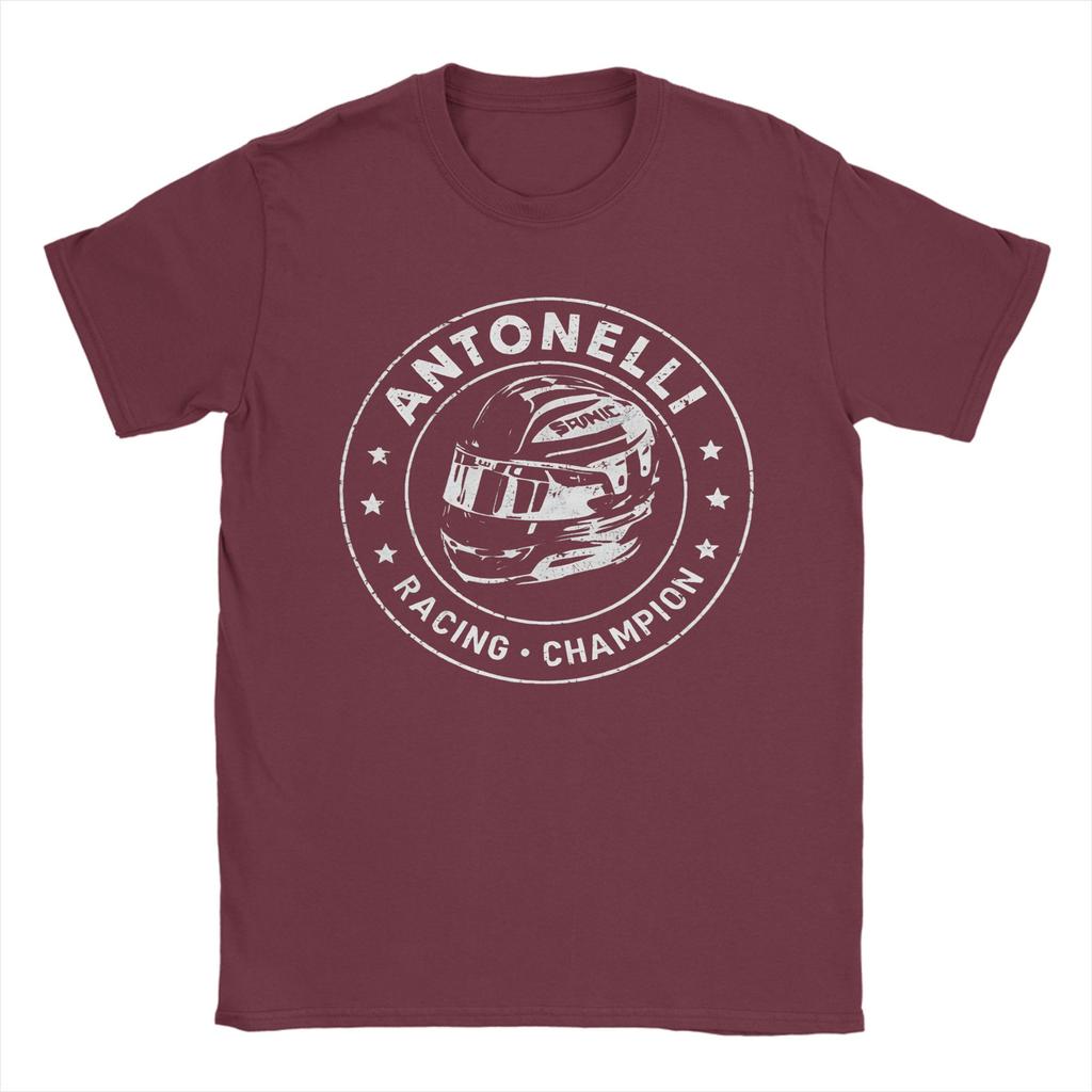 Andrea Kimi Antonelli Magliette da Uomo Maglietta Divertente Manica Corta Girocollo Magliette 100% Cotone Abbigliamento Taglie Forti