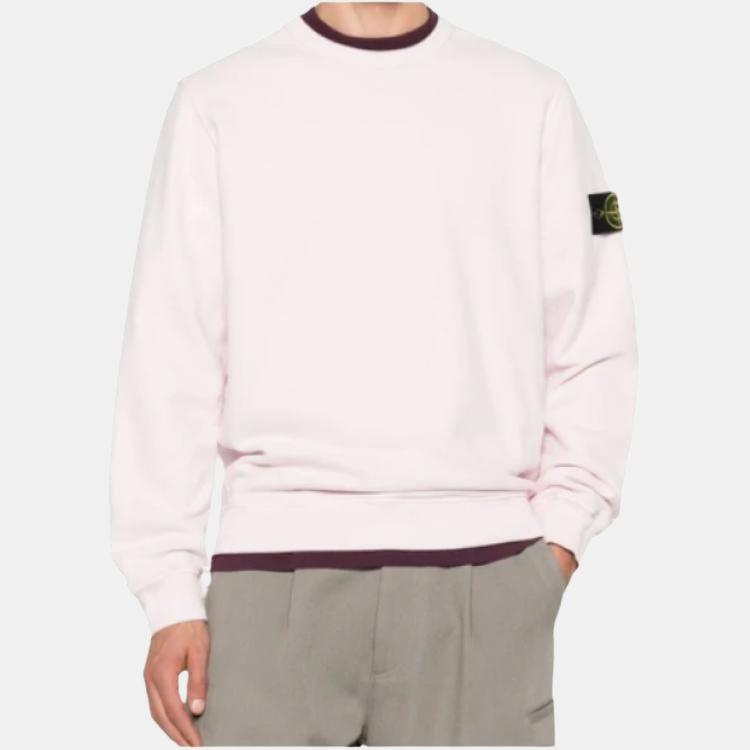 Stone Island Classic Solid Color Brushed Fleece Cotton Crewneck Sweatshirt Unisex Sweatshirt K2S156100028S0A20-V0080