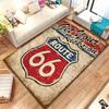 Historic Route 66 Carpet Mother Road Area Rug for Home Bathroom Living Room Table Bedroom Sofa Doormat Decor, Non-slip Floor Mat