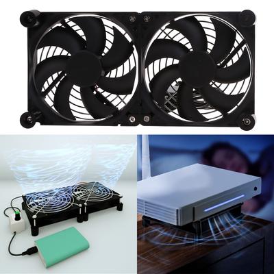 USB Fan with Integrated Mesh Pad 3500RPM for Usb Router Tv/Broadband Cat Set-Top Box External Mute Cooling Fan 8/12/24cm