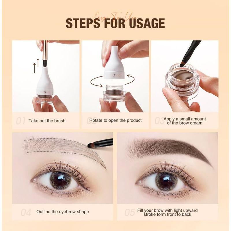 O.TWO.O - Natural Shaping Eyebrow Cream - 4 Colors