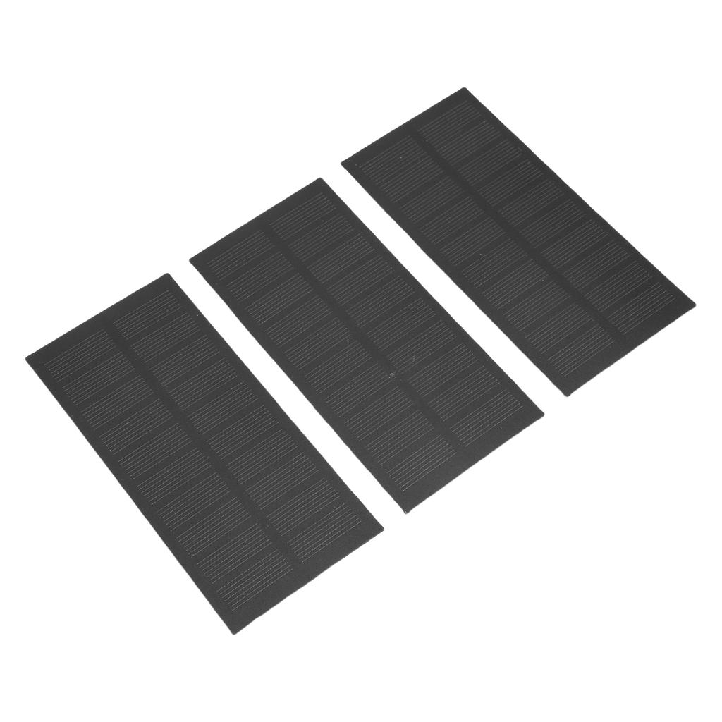 3Pcs Mini Solar Panel Charger 1.3W Monocrystalline PET for Battery Mobile Phone Tablet Camping Hiking Outdoor Portable