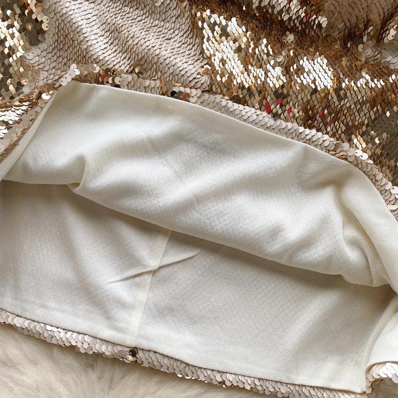 Sexy Sequin Slip One Piece Dress Women Patchwork Chic Vintage Evening Party Dresses Female Korean Fashion Design Slim Ceremonial Dress 2024