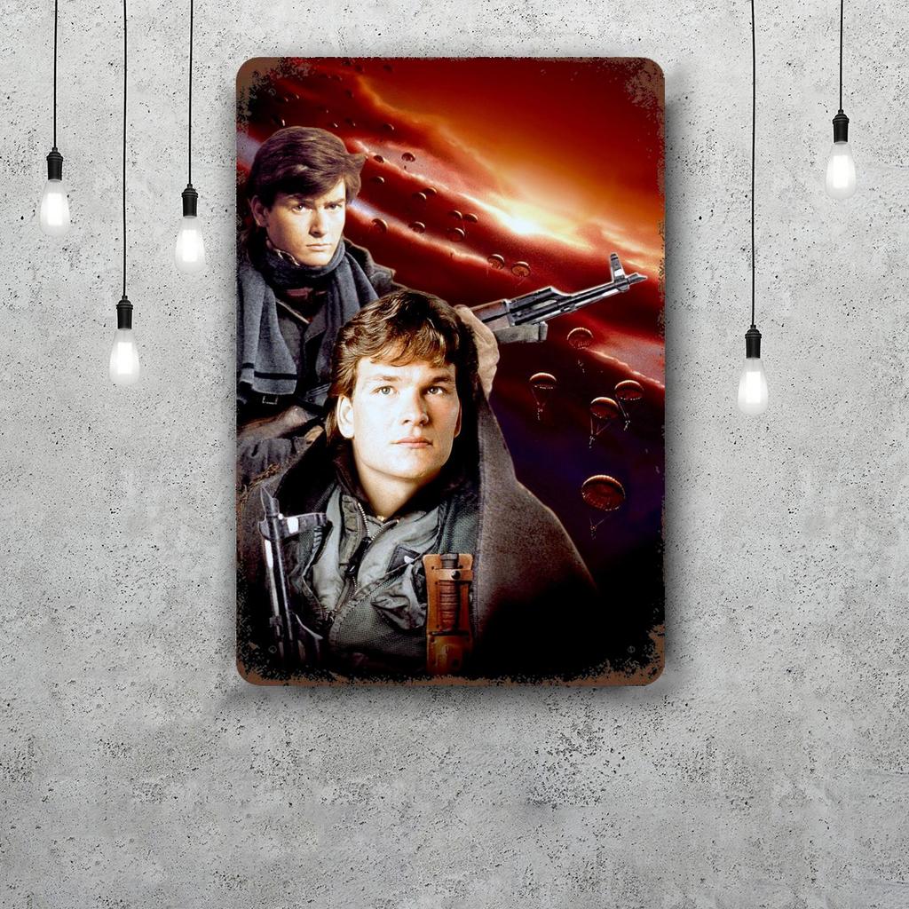 1984 Movie Red Dawn Vintage Metal Tin Signs Posters Decor Retro Metal Plaque Wall Art Decor for Garage Bar