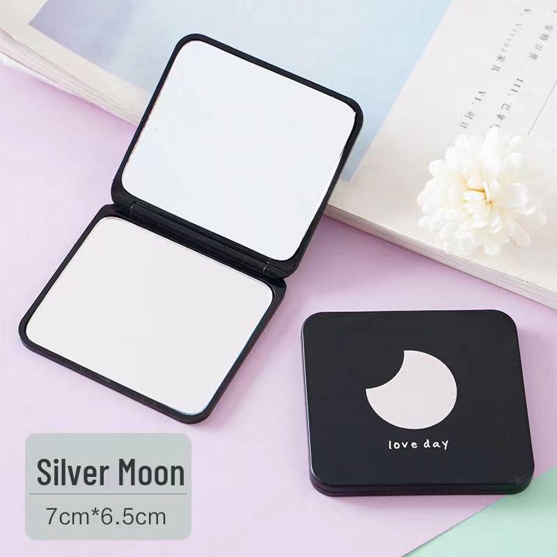 Portable Folding Rose Mirror: Compact HD Double-Sided Makeup Mirror with Flip-Top Design