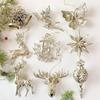 Creative Gold Christmas Hanging Decoration Angel Snowflake Butterfly Dragonfly Christmas Tree Ornament Festival Favors Shopwindo