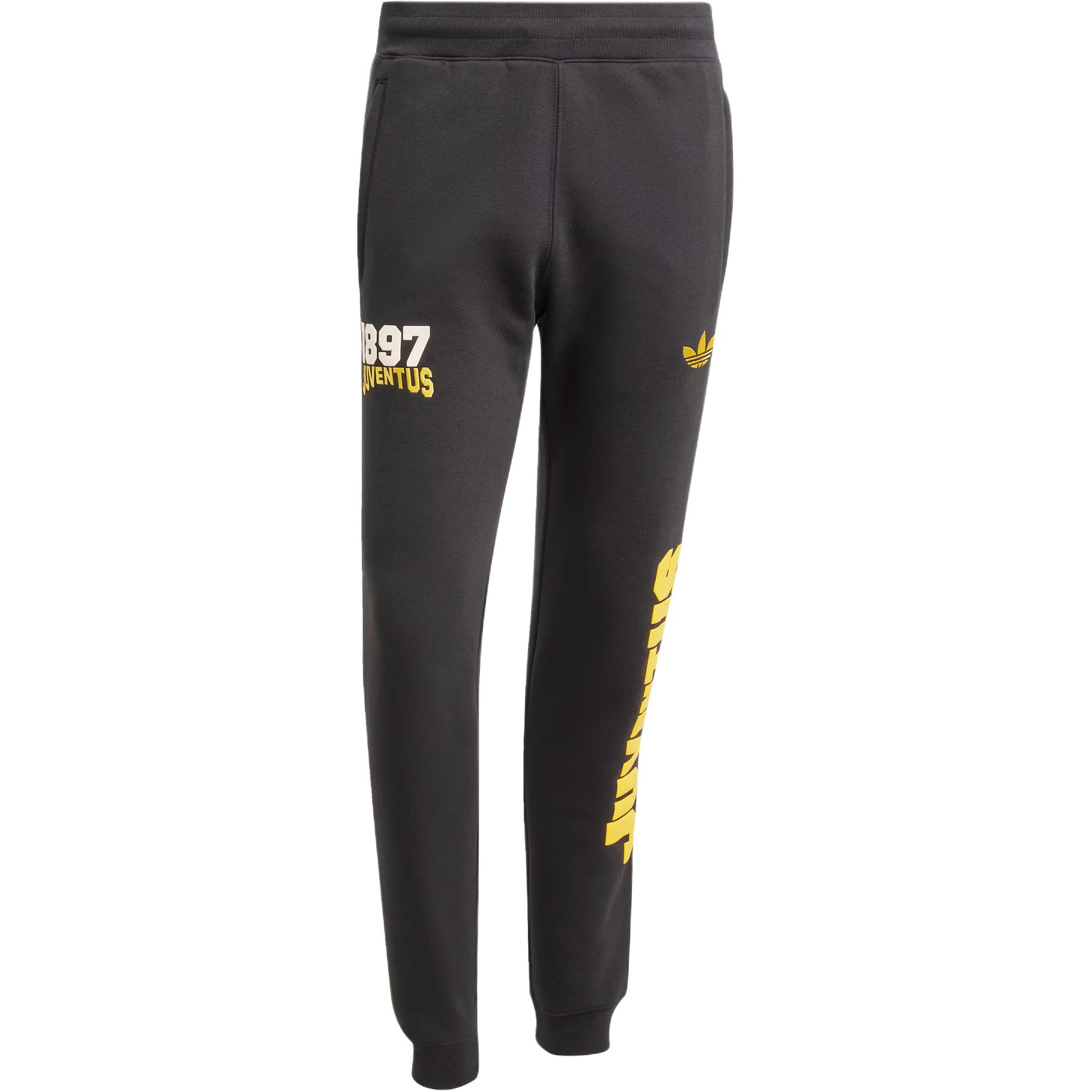 adidas Originals Men s Juventus F.C. Black Cuffed Knit Sweatpants JF2569 M