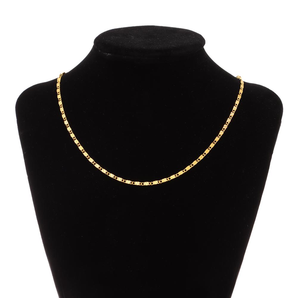 NEW Men Women Exquisite Jewelry Gold Filled 16-30 Inches Chain Necklace