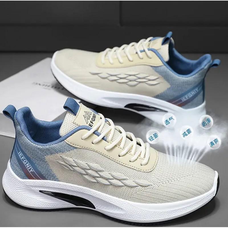 Men's 2025 Flyknit Mesh Breathable Odorous Casual Sports Shoes Men Lightweight Soft Soled Running