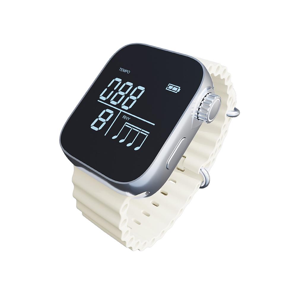 Vibrating Metronome Watch, Wearable Metronome for Guitar Violin Piano Drum Practice, Workout Tempo Trainer with Adjustable Strap