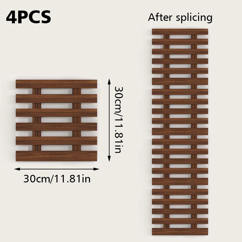 1/2/3/4pcs Wooden Hanging Rack Bohemian Anti-corrosion Flower Shelf Layout Living Room Potted 30x30cm