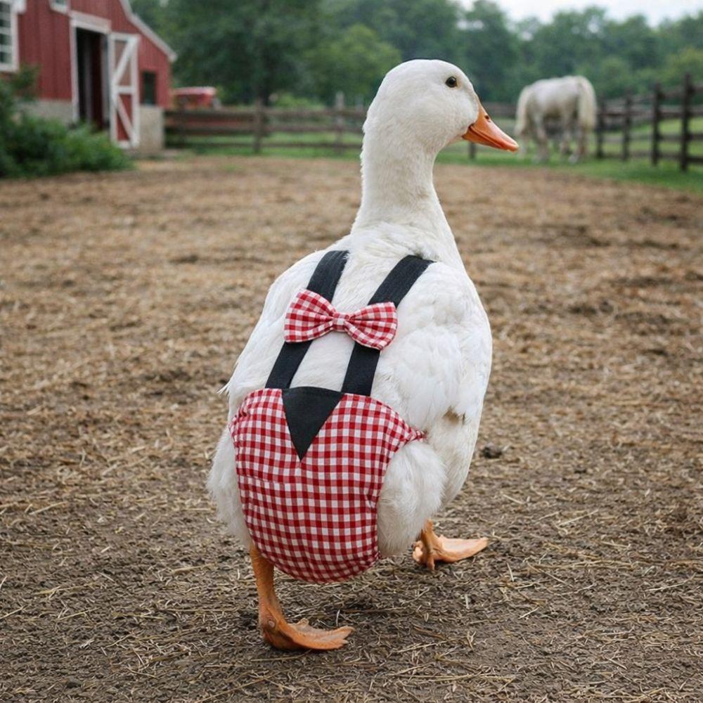 Elastisches Band Hühner Physiologische Hosen Schleifendesign Geflügelkostüm Niedliche Enten Windeln Bauernhof Haustier