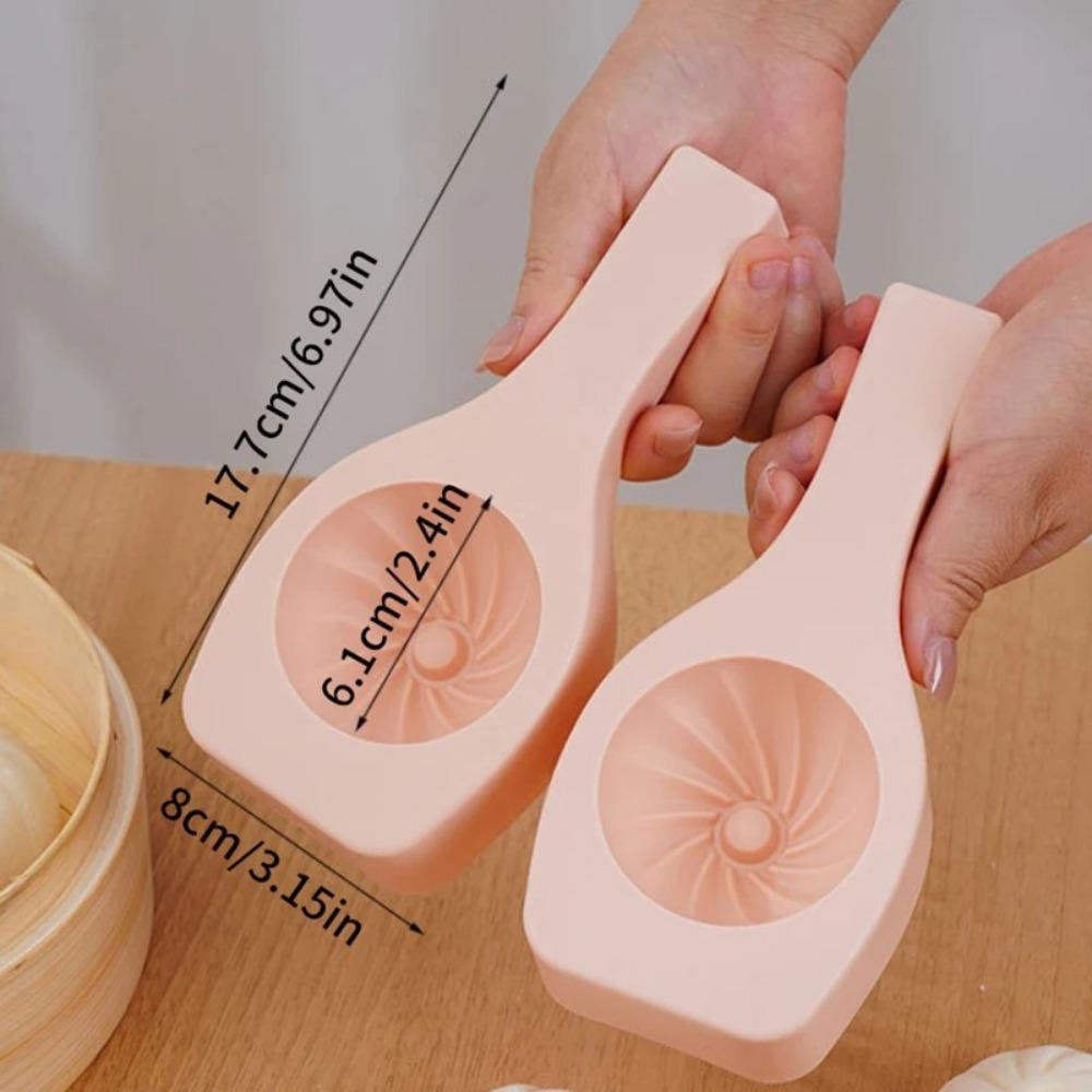 1/2PCS Home Kitchen Handmade Pastry Bun Making Mould Chinese Baozi Molds Handheld Baking And Pastry Steamed Stuffed Steamed Bread Mold