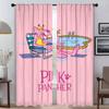 Modern Living Room Curtains Camera Pink Panther Shades Window Curtain Partition Halloween Decoration Home Interior Made Of Polyester Area Decor