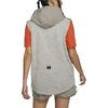 Nike Solid Logo Print Multi-Pocket Detachable Hooded Vest Women Vests Gray BV8067-279