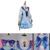 Genshin Impact Kamisato Ayaka Cosplay Kostüm Perücke Blumenkleid Hut Halloween