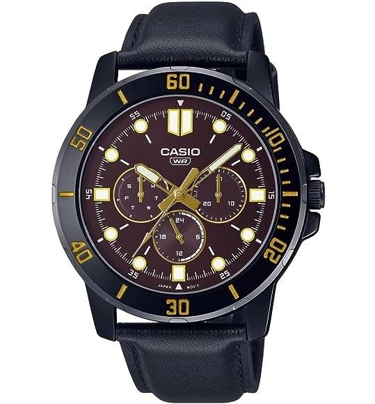 CASIO COLLECTION Mod. DIVER MULTIFUCTION BLACK - BROWN MTP-VD300BL-5EUDF