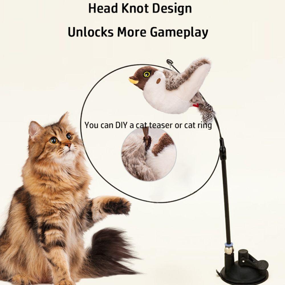 Hangable Interactive Flying Bird Cat Toys Electronic Pet Simulation Sparrow Toy  for Indoor Cats