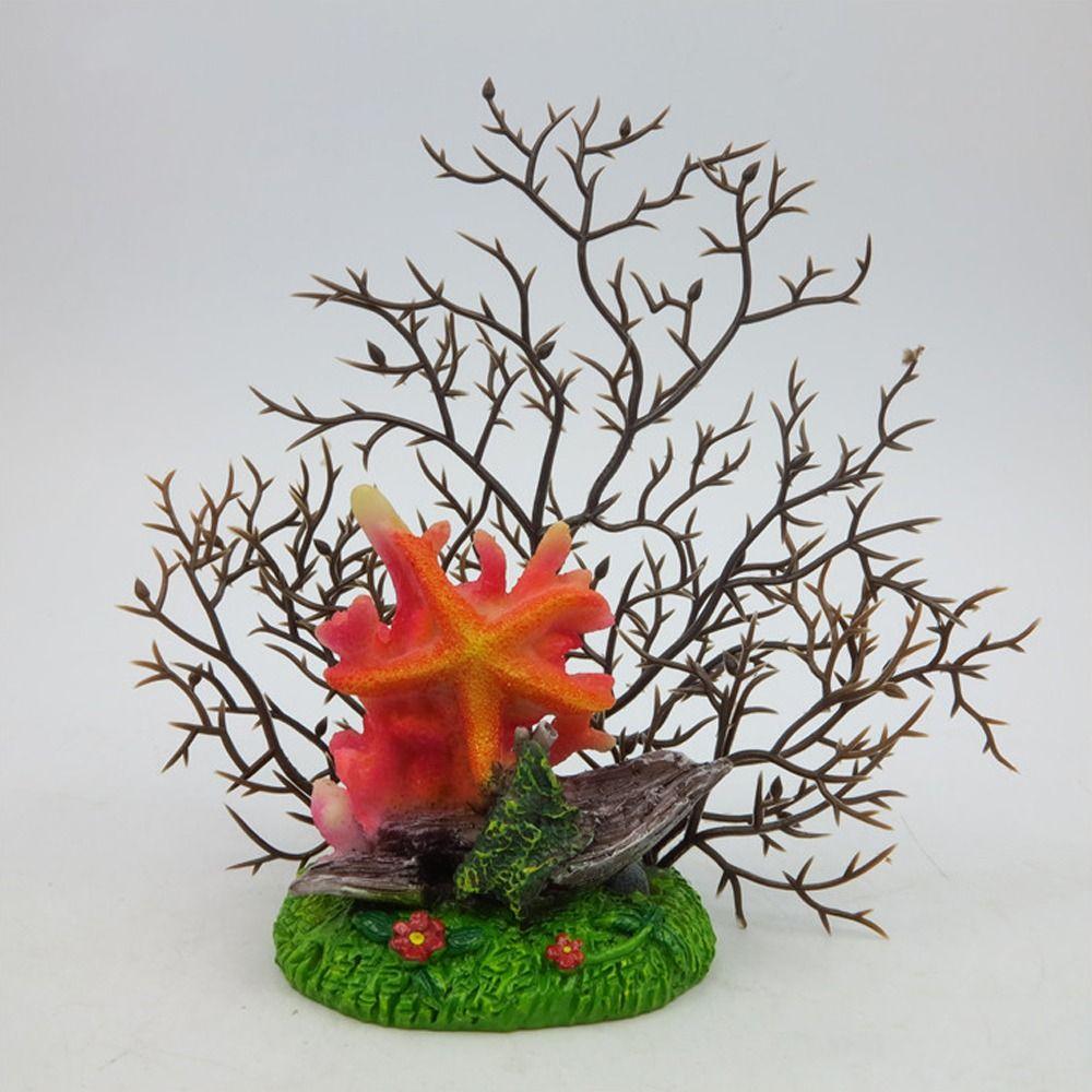 Colorful Mermaid Coral Branch Ornament Resin Craft Sea Tree Ornament  Fish Tank Supplies