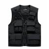 Summer Men Mesh Pockets Fishing Photography Breathable Vests Coats Men Outdoor Waistcoats Sleeveless Jackets