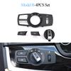 Car Interior Headlight Switch Rotation Button Headlamp Control Panel Cover For BMW 5 6 7 Series X3 X4 F10 F11 F07 F06 F01 F25