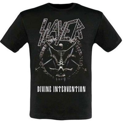 Slayer Unisex-Erwachsene Intervention 2014 Dates Back Print T-Shirt