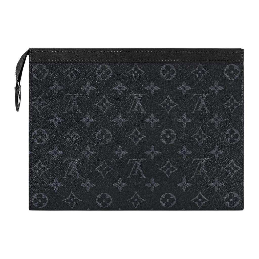 Louis Vuitton Pochette Voyage MM Černá Monogram Eclipse Plátno Pánské Taštičky M61692