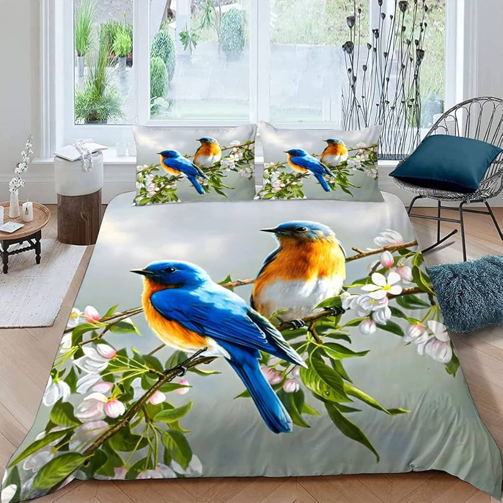 3D Printed Down Duvet Cover Pillowcase Flower Bedding Set for Kids, Home Decoration Gift for Teenagers