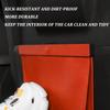 Car Leather Garbage Storage Bag Rear Seat Back Hanging Magnetic Folding Storage Bag Car Interior Supplies